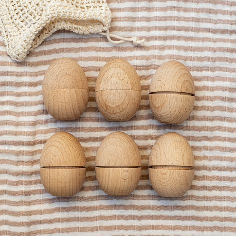 Hollow Wooden Easter Eggs raw / Fillable Easter Eggs - Etsy Canada Wood Eggs Craft, Wood Deviled Egg Tray, Wooden Egg Cups, Easter Eggs, Easter