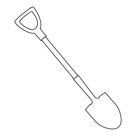 Farm Tools Drawing, Shovel Sketch, Shovel Drawing, Bunny Coloring, Plant Activities, Digging Tools, Bunny Coloring Pages, Miniature Printables, Farm Tools