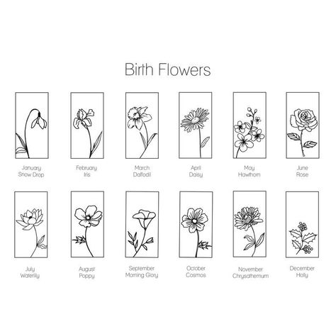 Birth Month Flower Doodle, Pushing Up Daisies Tattoo, Chrysanthemum Tattoo Collar Bone, Flower In Rectangle Tattoo, Fine Line Tattoos For Mothers, Small Simple Tattoos Flowers, March Month Tattoo, Small Tattoos To Fill In Sleeve, Personalized Tattoos Ideas