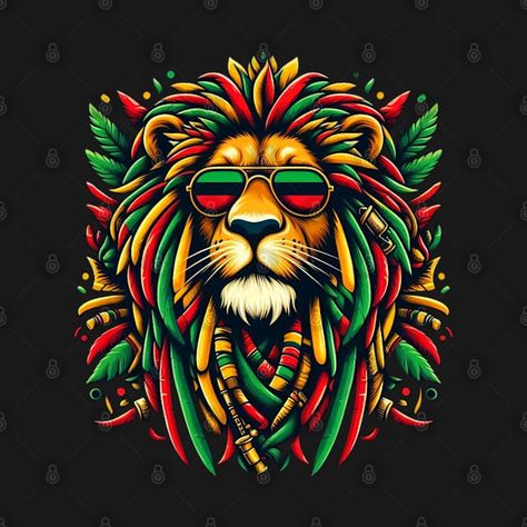 Check out this awesome 'The+Rasta+Vibe+Design' design on @TeePublic! Den Designs, Lion's Den, Lion Tshirt, Lion Design, Music Humor, Lady Biker, Kids Stickers, Tank Top Hoodie, Bob Marley