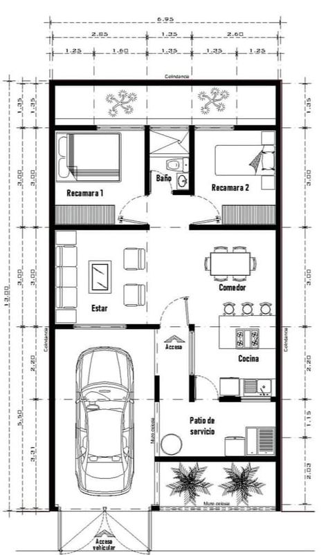 120m2 House Plan 1 Floor, 120m2 House Plan, House Plan 1 Floor, Build Your House, Plans Architecture, Villa Plan, Cottage Cabin, Small Places, Sims House