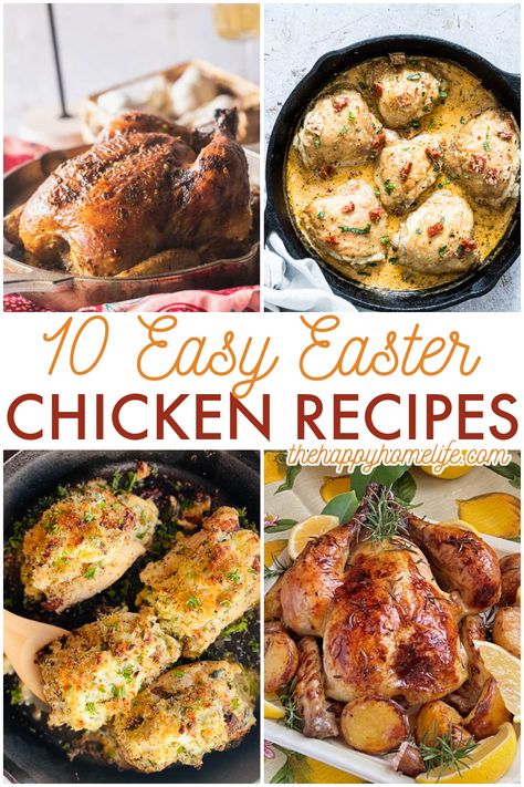 Looking for a delicious way to celebrate Easter this year? Check out these ten amazing Easter chicken recipes that will have your taste buds hopping with joy. From savory roast chickens to chicken in creamy sauces, there's something here for everyone! So get cooking, and enjoy a fantastic Easter feast! Easter Main Dishes, Creamy Sauces, Easy Easter Dinner, Chicken Breast Dishes, Easter Feast, Easter Dishes, Easter Chicken, Easter Dinner Recipes, Chicken Entrees