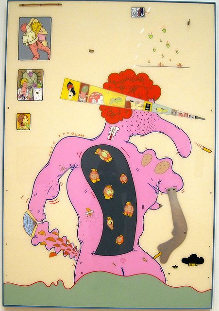 Miss E. Knows (1967) by Jim Nutt....the original Original...so many folks owe their art to this man.... Jim Nutt, Chicago Imagists, Contemporary Art Artists, Contemporary History, Abstract Expressionist Art, Chicago Artists, Social Art, Animated Drawings, Art Institute Of Chicago