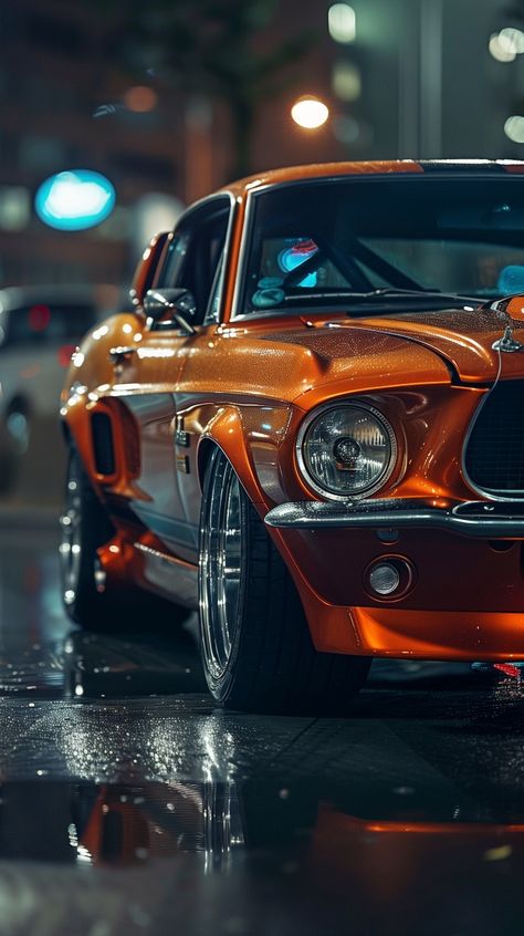 Old Muscle Cars Hot Rods, Vintage Mustang Aesthetic, Vintage Car Aesthetic, Muscle Cars Wallpaper, Auto Photography, Ford Mustang 1969, Ford Mustang Wallpaper, Classic Car Photography, Muscle Cars Mustang