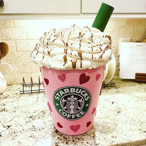 Valentine’s Day Box Starbucks, Coffee Valentine Box Ideas, Starbucks Cup Valentine Box Ideas, Valentines Box Ideas For Girls Diy, Starbucks Valentine Box Ideas, Valentine Day Boxes For Girls Diy, Valentine Box Ideas For School, Homemade Valentine Boxes, Valentines Box Ideas