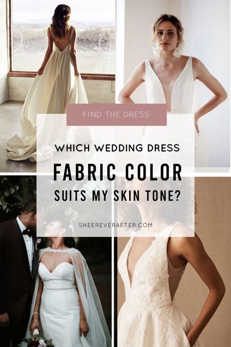 #wedding #weddingdress #skincolor #skinshade #weddingdressfabric #weddingdresscolor #weddingday #weddingideas Colors Of Wedding Dresses Shades, Shades Of Wedding Dresses, White Dress Pale Skin, Shades Of White Wedding Dress, Wedding Dress For Pale Skin Brides, Wedding Dress For Fair Skin, Fair Skin Wedding Dress, Wedding Dress Pale Skin, Pale Skin Wedding Dress