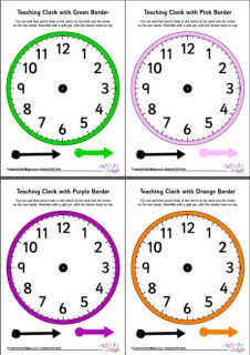 Teaching Clock, Telling Time, Clock, 10 Things