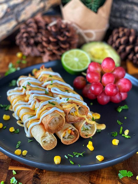 Taquitos | Plantiful Kiki | Plant Based Recipes and Meals Plantiful Kiki, Starch Solution Recipes, Cashew Sour Cream, Protein Ingredients, Recipes Mexican, Vegan Fish, Plant Based Diet Recipes, Wfpb Recipes, Plant Based Whole Foods