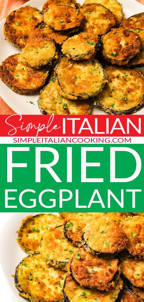 Oven Fried Eggplant, Italian Side Dish, Fried Eggplant Recipes, Eggplant Recipes Healthy, Italian Eggplant, Italian Fries, Italian Cooking Recipes, Eggplant Fries, Fried Recipes