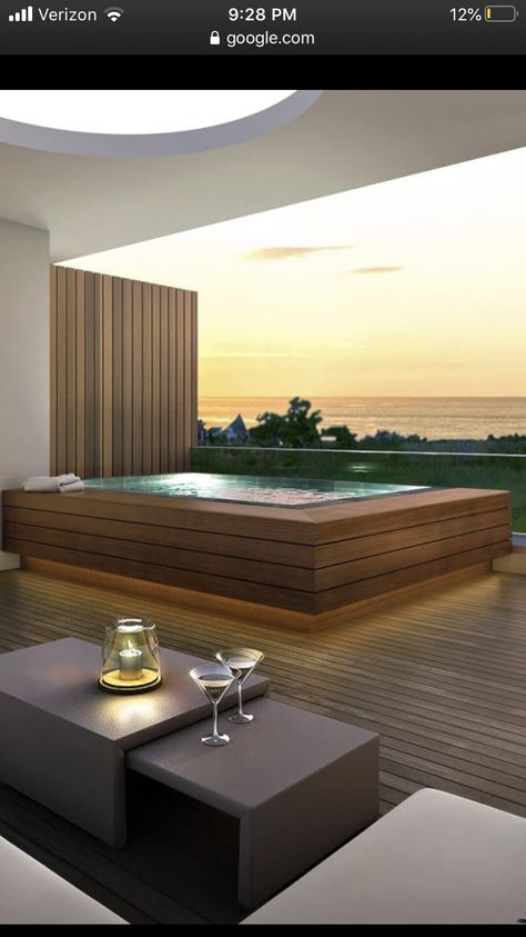 Jacuzzi Terrace Design, Jacuzzi Balcony, Rooftop Spa, Rooftop Jacuzzi, Jacuzzi Exterior, Rooftop Apartment, Indoor Jacuzzi, Jacuzzi Spas, Second Floor Balcony