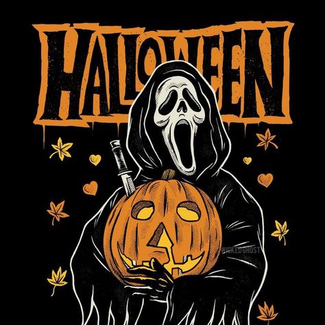 Every Day Is Halloween, Halloween Comic Art, Cool Halloween Wallpapers, This Is Halloween, Ghost Astethic, Ghost Face Cartoon, Halloween Characters Drawings, Halloween Wallpaper Spooky, Spooky Halloween Drawings