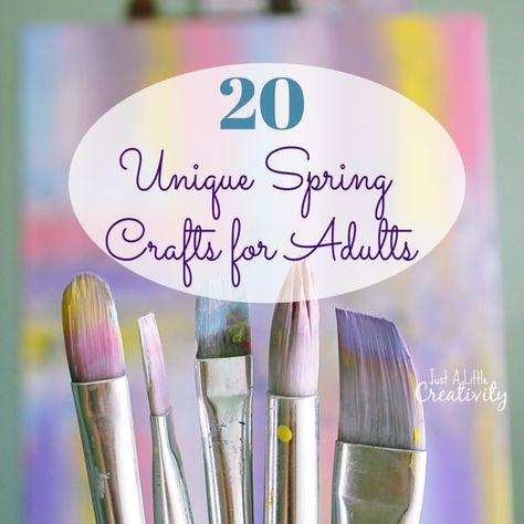 A fun collection of 20 spring crafts for adults. Unique garden, diy home decor, and giftable craft ideas that adults and seniors can make. Belem, Spring Crafts For Adults, Spring Mason Jar, Springtime Crafts, Diy Sharpie Mug, March Crafts, Diy Spring Crafts, Group Crafts, Art Projects For Adults