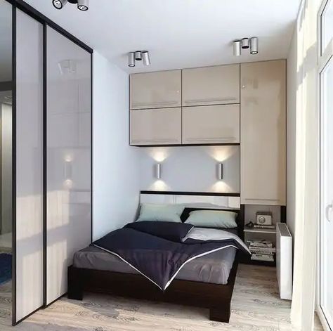 Apartemen Studio, Suite Master, Small Guest Bedroom, Small Apartment Bedrooms, Contemporary Bedroom Design, Condo Interior, Condo Design, Small Bedroom Designs, Apartment Bedroom Decor