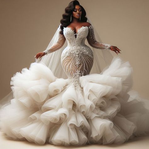 Nanice Weddings | Wedding dresses in Accra | STATEMENT PIECES! Luxury zone only!!!🌟 #bridalmagic💕🥰❤️ 🥳To custom and recreate any of these designs in reality contact our team of able… | Instagram Wedding Dress Poses, Lobola Celebration, Nice Wedding Dresses, Exotic Wedding Dress, Extravagant Wedding Dresses, Glam Wedding Dress, Couture Wedding Dresses, Extravagant Wedding, Stylish Wedding Dresses