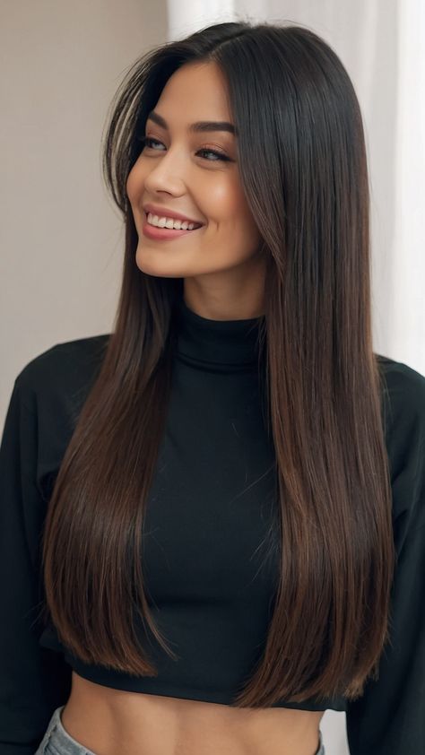 Discover a variety of elegant and easy straight hairstyles for long short and medium length hair From sleek and fancy looks to simple and natural ideas find the perfect style to suit your unique taste Long Bangs On Round Face, Long Straight Hair With Curtain Bangs Round Face, Straight Cut Hair With Curtain Bangs, Haircuts Curtain Bangs Layers, Straight Haircut For Long Hair, Curtain Bangs Straight Long Hair, Haircut 2024 Long Hair, Haïr Cut Straight Hair, Long Curtain Bangs Hairstyles