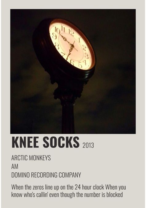 Knee Socks by Arctic Monkeys Poster Song Posters Arctic Monkeys, Knee Socks Arctic Monkeys, Arctic Monkeys Songs, Arctic Monkeys Album Cover, Quiet Aesthetic, Arctic Monkeys Poster, 505 Arctic Monkeys, Song Posters, App Logos