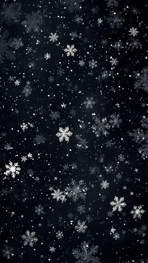 Christmas Stars Wallpaper, Snow Black Screen, Christmas Black Wallpaper, Black Christmas Wallpaper, Christmas Wallpaper Black, Black Christmas Background, Templates Background, Background Aesthetics, Snowflake Wallpaper