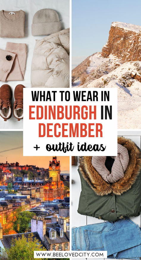 What to wear in Edinburgh in December | edinburgh in december outfits | What to wear in Edinburgh in winter | What to pack for Edinburgh in December | What to pack for Edinburgh at Christmas | Edinburgh Christmas outfit ideas | Edinburgh winter packing list What To Wear In Scotland In December, Christmas In Edinburgh Scotland, Edinburgh Winter Outfits, Edinburgh Outfit Winter, Christmas Edinburgh, Edinburgh Winter, Christmas In Scotland, Scotland Outfit, Winter Travel Wardrobe