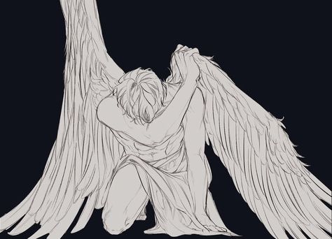 Angel Heaven, Anime Male, Angel Drawing, Photographie Inspo, Arte Obscura, Arte Inspo, Arte Sketchbook, Ethereal Art, Angel Art