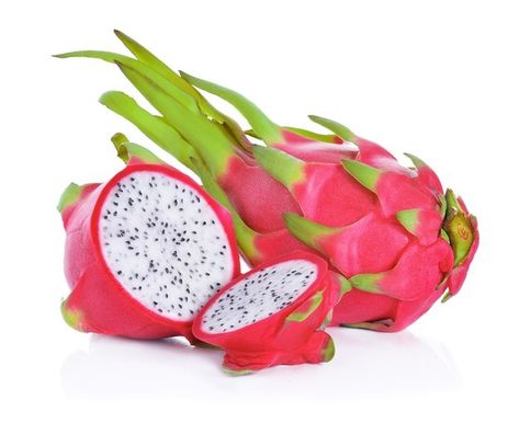 Dragon fruit isolated on white backgroun... | Premium Photo #Freepik #photo #food #nature #fruit #tropical Como Plantar Pitaya, Dragon Fruit Tree, Dragon Fruit Benefits, Buah Naga, Fruit Du Dragon, Thanh Long, Pink Fruit, Soil Layers, Sea Moss