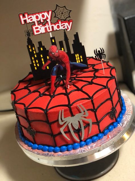 Spiderman Birthday Cake Ideas, Spiderman Birthday Party Decorations, Spiderman Birthday Cake, Spiderman Birthday Party, 3rd Birthday Cakes, Spiderman Cake, Spiderman Party, Creative Birthday Cakes, Baby Birthday Cakes