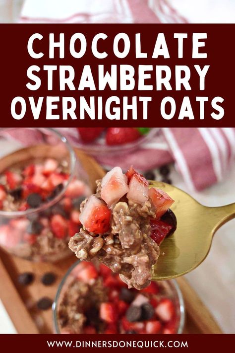 Summer Overnight Oats, Chocolate Strawberry Overnight Oats, Overnight Oats Chocolate, Chocolate Covered Strawberry Overnight Oats, Strawberry And Chocolate Overnight Oats, Blended Overnight Oats Chocolate, Strawberry Overnight Oats Without Yogurt, Chocolate Overnight Oats With Yogurt, Strawberry Over Night Oats