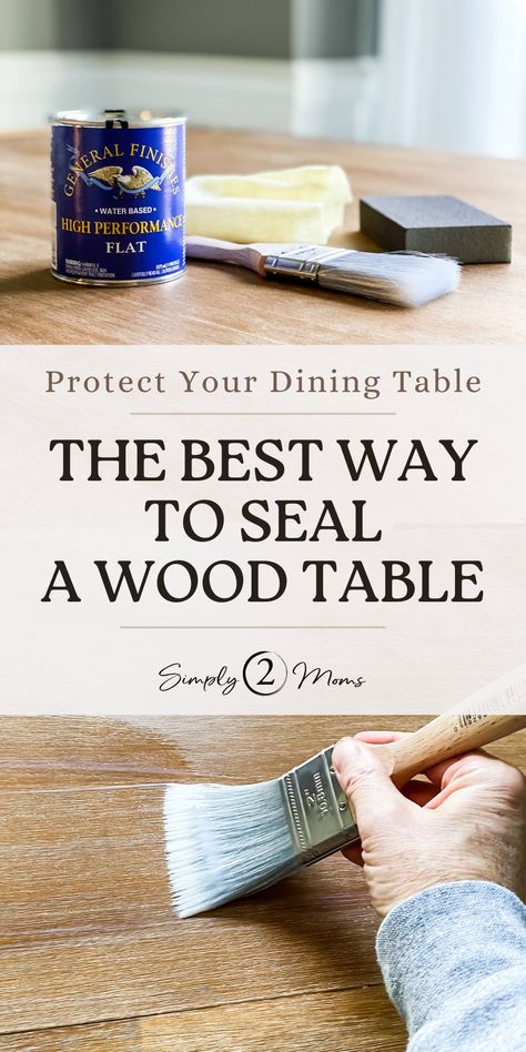 Step-by-step guide to seal your new wood table. Prevent water stains and scratches with our detailed instructions. Say goodbye to wear and tear, and hello to a fresh, long-lasting table. Wooden Table Diy, Diy Wooden Table, Antique Kitchen Table, Sealing Wood, Wood Dinner Table, Light Wood Dining Table, Gothic Glamour, Natural Wood Table, Wood Sealer