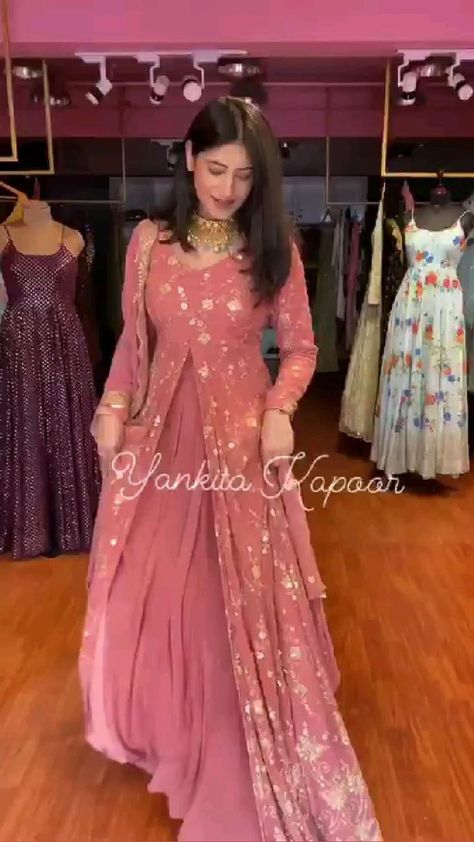 Lengha With Long Kurta, Lehnga Frock Dress, Printed Plazo With Tops, Frock With Lehnga Designs, Lahenga With Long Kurta, Wedding Dresses Girls Indian, Sharara With Long Kurta, Latest Dresses Indian Party Wear For Girls, Simple Lehnga Dress Indian Wedding