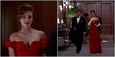 Vivian's 10 Best Outfits In Pretty Woman Pretty Woman Costume Red Dress, Pretty Woman Movie Outfits, Pretty Women Outfits Movie, Pretty Woman Red Dress, Pretty Woman Outfit, Pretty Woman Dress, Pretty Woman Movie, Pretty Woman Costume, Woman Costume