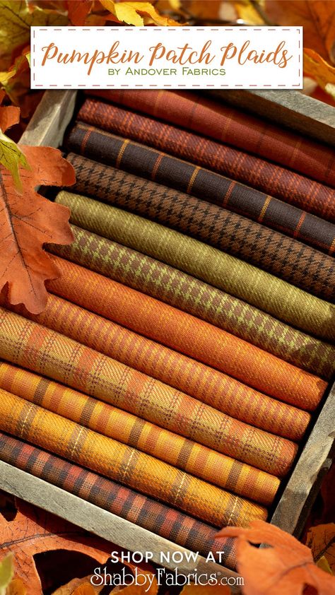 The Pumpkin Patch Plaids collection, designed by the talented Renee Nanneman of Need'l Love for Andover Fabrics, is perfect for adding a touch of autumnal warmth and rustic charm to your quilting projects. With its delightful assortment of plaid patterns in rich harvest hues, this collection captures the essence of the pumpkin season. From deep oranges and earthy browns to warm yellows and vibrant greens, these fabrics evoke the cozy and inviting atmosphere of a pumpkin patch. Quilting Fabric, Pumpkin Quilts, Autumn Quilt, Wool Quilts Patterns, Pumpkin Quilt Pattern, Fabric Outlet, Rag Quilt Patterns, Plaid Quilt, Bear Quilts