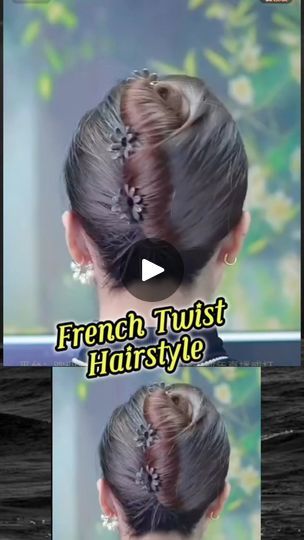 Easy French Twist Medium Hair, French Twist Bun, Easy French Twist, Kim Hair, Bun Style, French Twist Updo, Twist Bun, French Twist Hair, Bun Styles