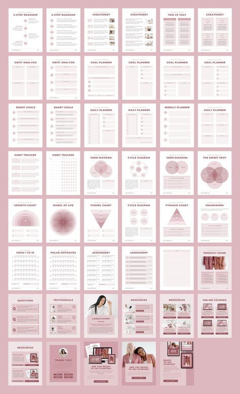 Workbook Template Design, Workbook Design Layout, Canva Worksheet, Diary Prompts, Coaching Workbook, Workbook Layout, Cottagecore Recipes, Price List Design, Amazon Book