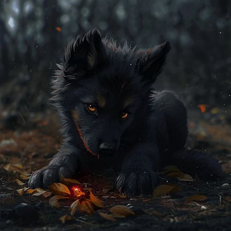 Trendy artistic showcase presented by ThetaCursed, License: CC BY-NC 4.0 Wolf Fantasy Art, Mythical Wolf, African Animals Photography, Laying On The Ground, Black Wolves, Wolf Pups, Magical Wolf, Twilight Wolf, Scary Dogs