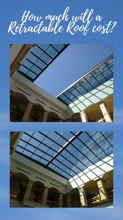 If you’re thinking of adding a retractable glass roof to your home or building, you are likely also wondering how much it may cost to have one designed, constructed and installed. While the benefits of adding a retractable roof system are many, it is also important to establish a realistic budget for your project. Let’s look at the factors that will have the biggest impact on retractable roof cost. Retractable Roof System, Retractable Roof Patio, Retractable Greenhouse, Retractable Glass Roof, Islamic House, Realistic Budget, Japandi House, Roof Skylight, Skylight Design