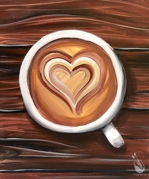 Coffee Art Diy, Drawing Hands, Wine And Canvas, Drawing Eyes, Paint Parties, Drawing Hair, Sale Ideas, Paint Nite, Coffee Painting