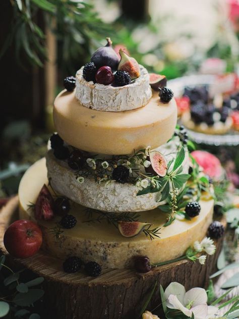 How To Make a Cheese Wheel Wedding Cake | Top Tips from Courtyard Dairy | Bridal Musings Wedding Blog6 Cake Made Of Cheese, Vineyard Wedding Cake, Cheese Tower, Alternative Wedding Cakes, Wheel Cake, Cheese Wedding Cake, Cakes To Make, Cheese Wheel, Wedding Cake Tops