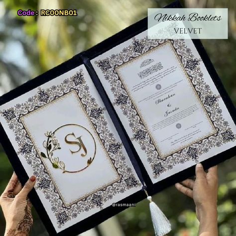 Nikkah Nama booklets by rasmaani❣️ #rasmaani #rasmaaniwedcrafts #nikahbooklet #nikahnama Nikkah Nama Booklet, Nikkah Booklet, Nikkah Nama, Wedding Card Frames, Hand Pictures, Wedding Arch, Wedding Card, To Do List, Wedding Cards