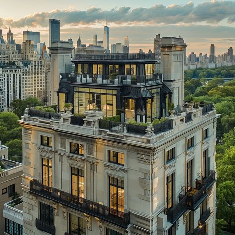 Nyc Apartment Central Park View, Nyc Home Exterior, House Nyc, Central Park Penthouse, New York City Townhouse, House In New York, Four Seasons Residences, Houses In Paris, Nyc House Exterior