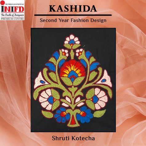 The intricate needlework is inspired by the charming natural surroundings of Kashmir. Kashida, embroidery is quite popular due to its color, texture, design, and technique.
Here are some assignments of Kashida by our Second Year Fashion Design Students.
#INIFDMumbaiGhatkopar
#Proud2bDesigner
#fashiondesign
#interiordesign
#fashiondesigner #Kashida #kashidaembroidery #embroidery 
#design #designinstitute #Creativity #hardwork #INIFD #mumbai #ghatkopar Kashmir Embroidery Motifs, Kashida Of Kashmir Embroidery Motifs, Kashida Motifs, Kashida Embroidery Designs, Kashida Embroidery Motifs, Embroidery Types, Kashida Embroidery, Diy Hair Accessories Ribbon, Diary Covers