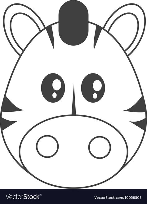 Cute Zebra Cartoon, Zebra Cartoon, Zebra Face, Cartoon Face, Black And White Baby, Cartoon Faces, Cartoon Icons, Cool Baby Stuff, Flat Design