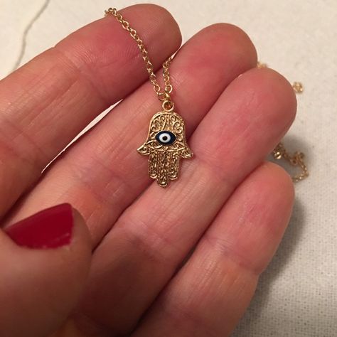 Gold Plated Hamsa Hand Necklace Evil Eye Gold Necklace Fatma's Hand Hand of Fatma Boho Jewelry Tiny Necklace Good Luck Necklace by NalansJewellery on Etsy Hamsa Hand Necklace, Antique Silver Necklace, Luck Necklace, Hamsa Jewelry, Necklace Evil Eye, Tiny Necklace, Good Luck Necklace, Beautiful Pendant Necklace, Foot Bracelet