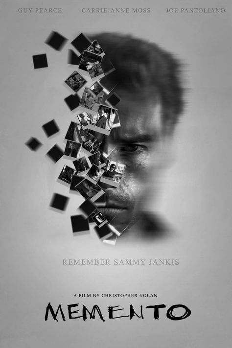 Memento Movie, Media Coursework, Graphic Communication, Film Posters Art, Poster Inspiration, Best Movie Posters, Posters Design, Film Poster Design, Photoshop Tutorial Design