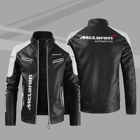 $ 130 Mclaren Motorcycles Racing Faux Leather Jacket. Free Shipping US Leather Clothes, Motor Bike, Bike Riding, Racing Motorcycles, Moto Gp, Soft Towels, Faux Leather Jacket, Leather Outfit, Daily Essentials