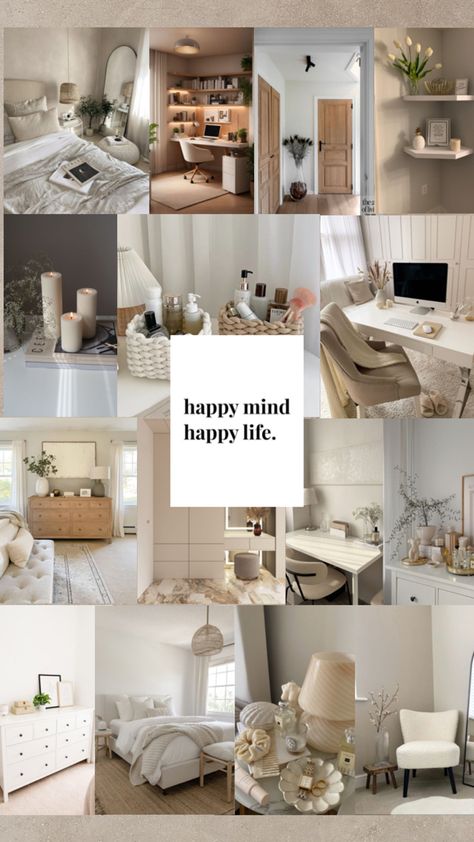 This is a beige themed aesthetic bedroom Aesthetic Bedroom, Bedroom