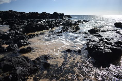 Rocky Shore Aesthetic, Garden Of Eve, Rocky Island, Silver Oak, Rocky Shore, Beach Island, Midnight Sun, Hawaiian Islands, Fiber Arts