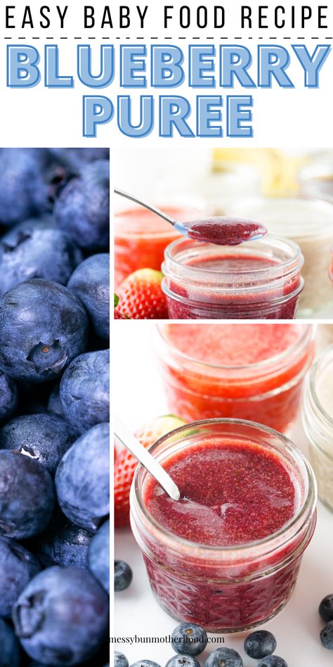 Blueberry Puree for Baby Baby Puree With Breastmilk, Baby Chicken Puree Recipe, Blueberry Puree Baby Food, Puree Baby Food Recipes Stage 1, Baby Meat Puree Recipes, Baby Food Recipes Stage 1 Homemade, Blueberry Baby Food Puree, Baby Purees Stage 1, Stage 1 Baby Puree Recipes