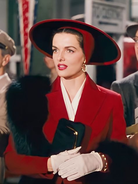 Jane Russell, Marilyn Monroe Fashion, Vintage Hollywood Glamour, Gentlemen Prefer Blondes, Elegant Hats, Hollywood Glam, Old Hollywood Glamour, Fashion Images, 50s Fashion