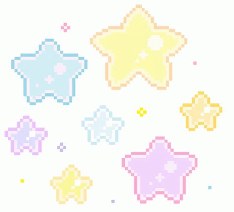 Cute Sticker - Cute - Discover & Share GIFs Pixel Stars, Pixel Kawaii, Pixel Gif, Star Gif, Aesthetic Star, Piskel Art, Pixel Animation, Arte 8 Bits, 8bit Art