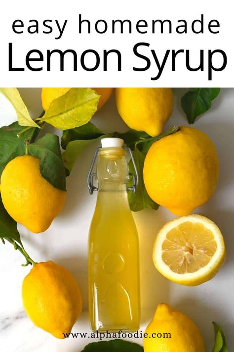 Lemon Syrup Recipe, Lemonade Simple Syrup, Lemon Simple Syrup, Lemonade Cocktails, Simple Syrup Cocktails, Drink Syrups, Lemon Syrup, Simple Syrup Recipes, Lemon Drink