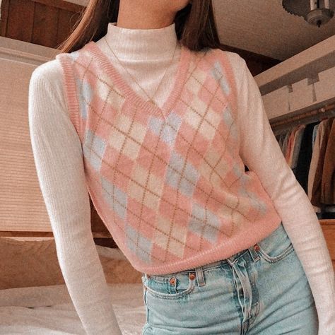 Elegante Casual, Vest Outfits, Mode Inspo, Korean Outfits, Mode Inspiration, Preppy Outfits, Teen Fashion Outfits, Looks Vintage, Cute Casual Outfits